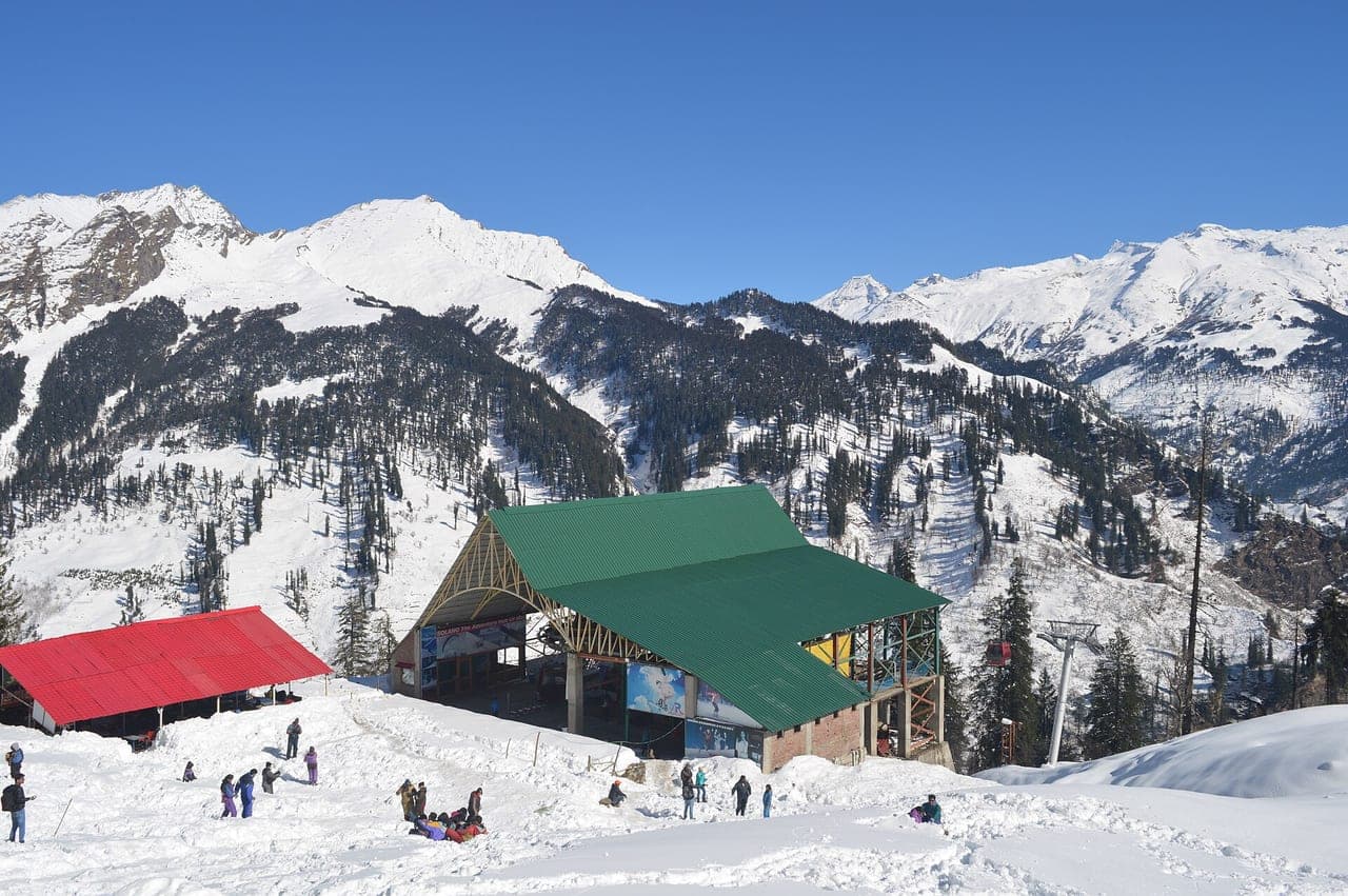 Snow-covered Solang Valley, Manali